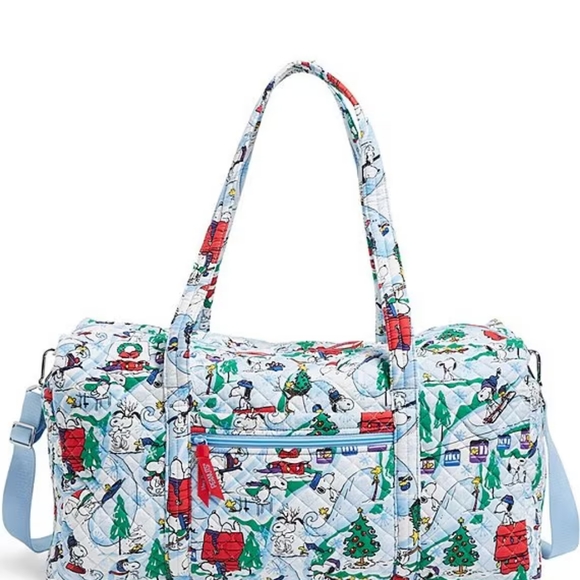 Vera Bradley Peanuts Collection Ski Slope Snoopy Large Travel Duffle Bag - Picture 1 of 2